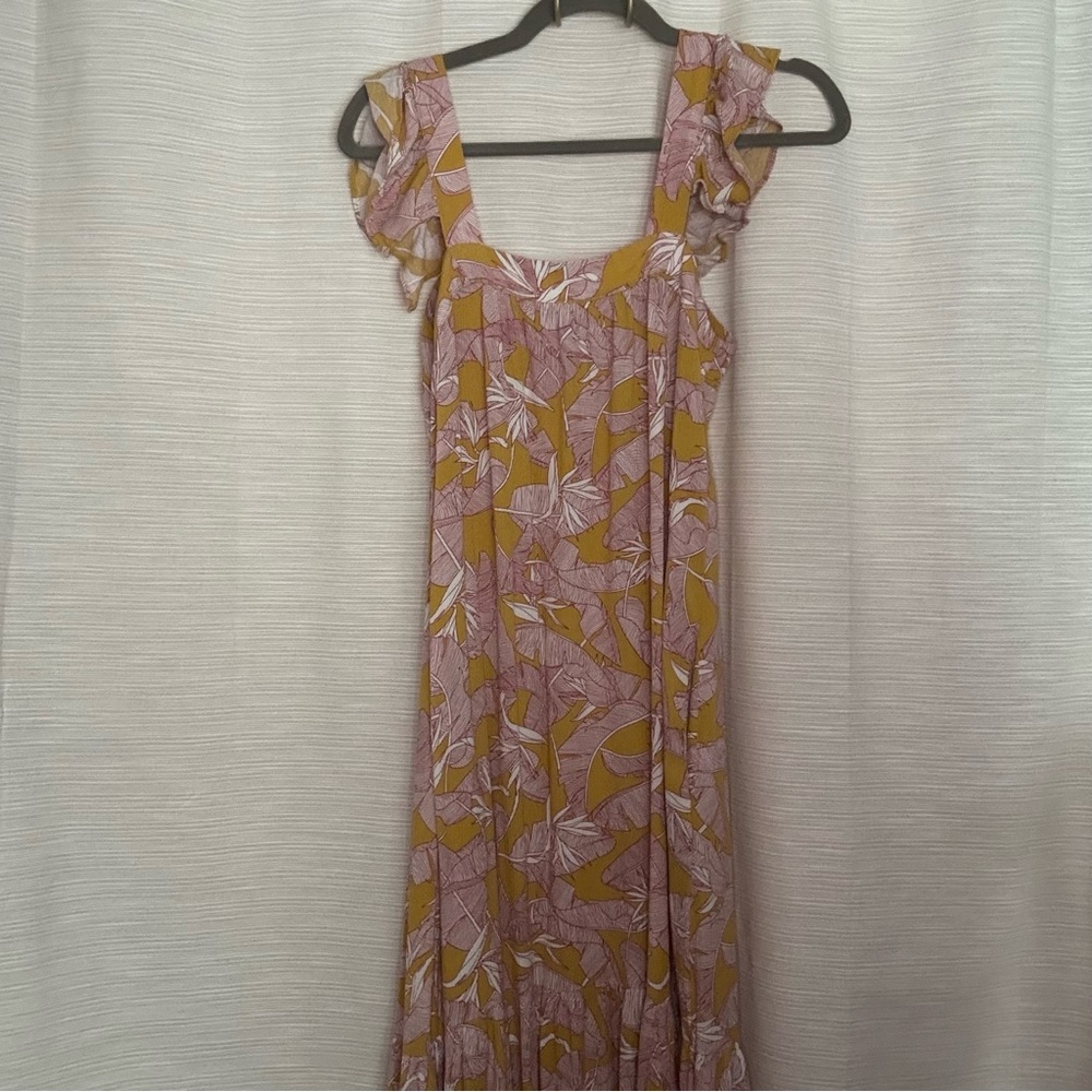 Knox Rose Pink and Yellow Floral Maxi Dress